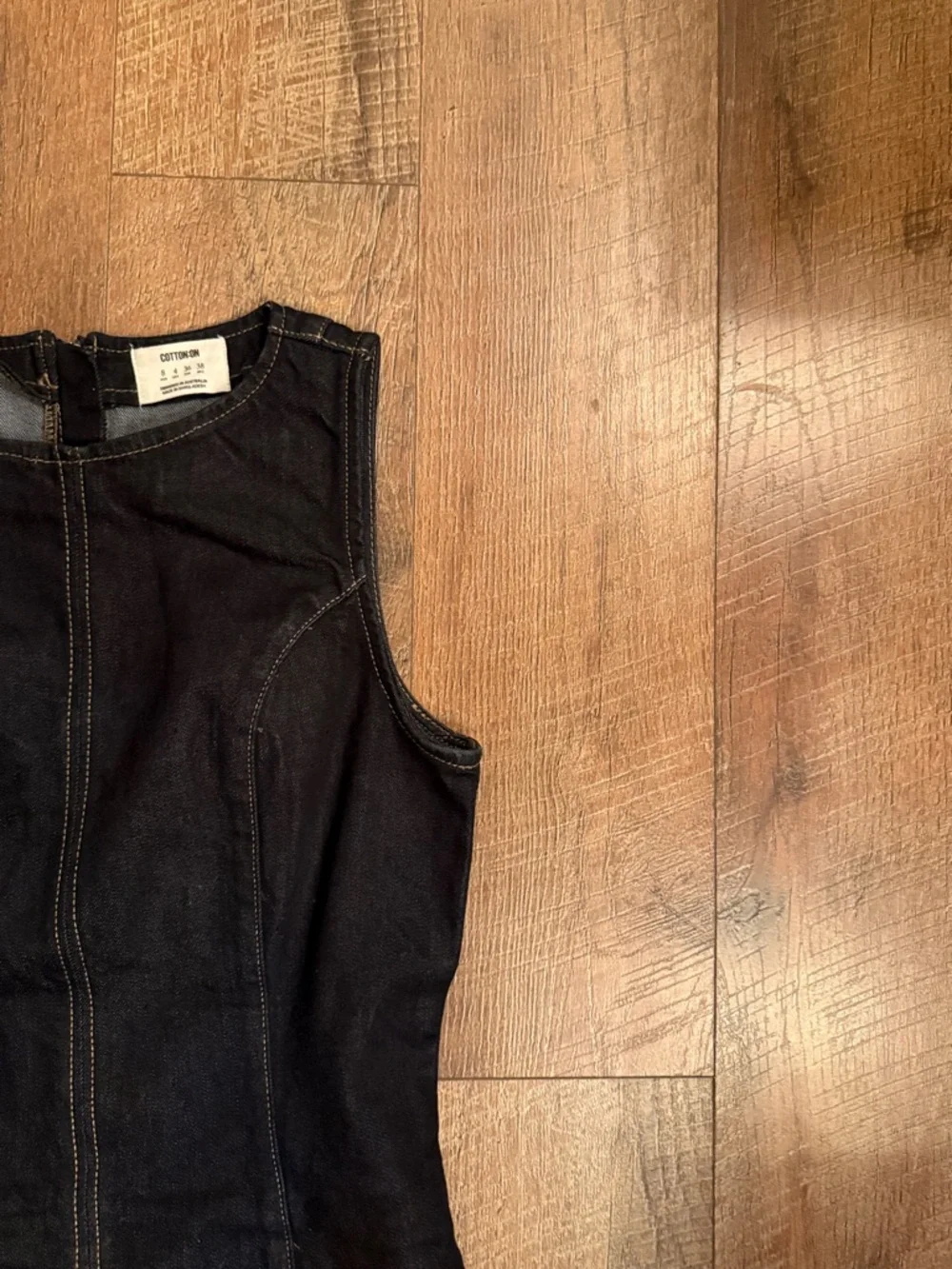 Sleeveless Dark Denim Dress - Picture 5 of 6